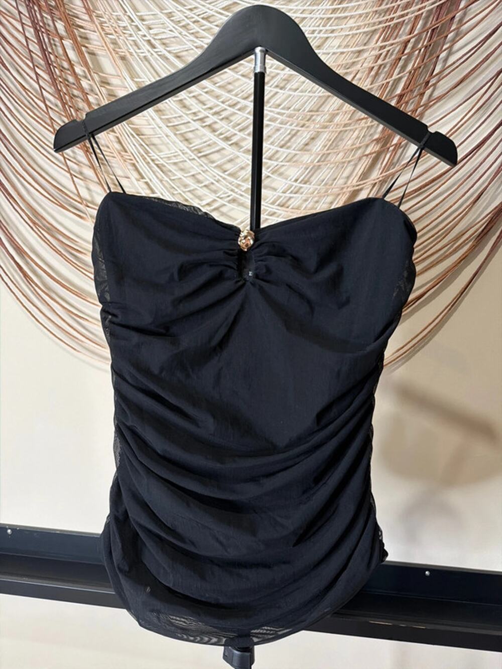 3 for $9 Emerson Lang strapless chiffon top EUC L 3131